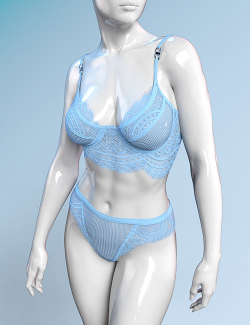 XF Lace High Waist Lingerie for Genesis 9