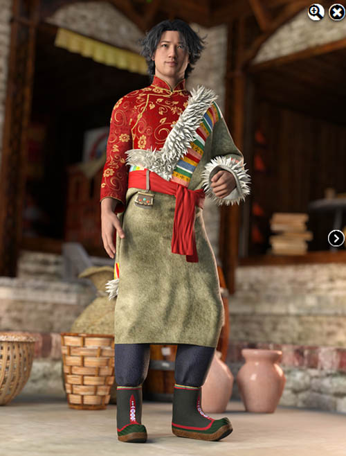 dForce AA Tibetan Outfit for Genesis 9