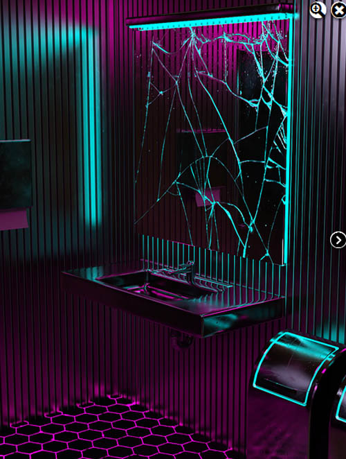 X3D Bathroom Neon Textures