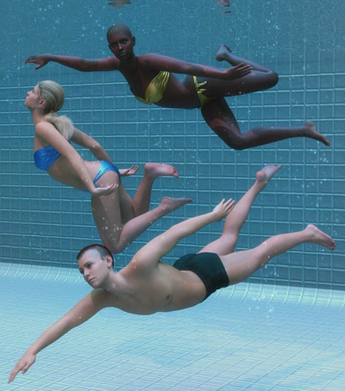 Underwater Poses for Genesis 9