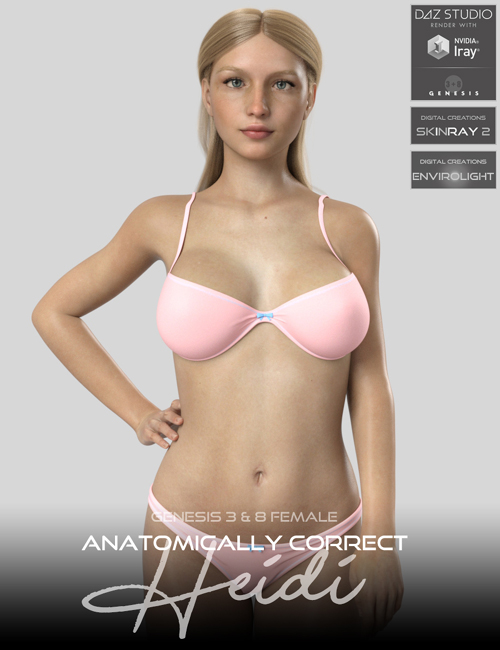 Anatomically Correct: Heidi for Genesis 3 and Genesis 8 Female