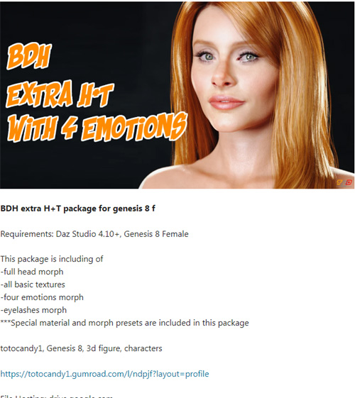 BDH Extra H+T Package For Genesis 8 F