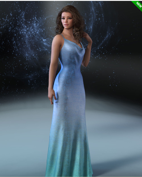 dForce Lillian Evening Gown Outfit for Genesis 9