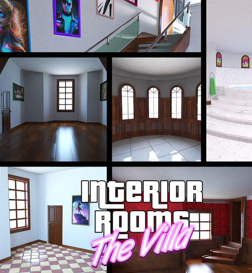 The Villa - INTERIOR ROOMS for Daz Studio