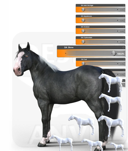 DA Ultimate Shape pack for Horse 3 - Breeds