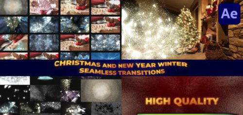 Videohive - Christmas And New Year Winter Seamless Transitions for After Effects - 48751165