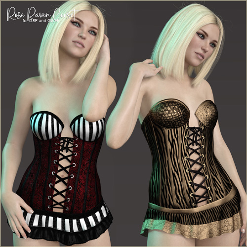 Rose Raven Corset for G8F and G8.1F