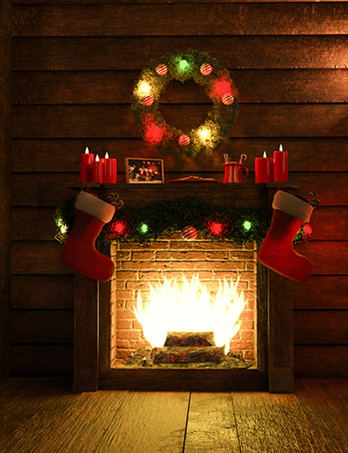 M3D Christmas Fireplace