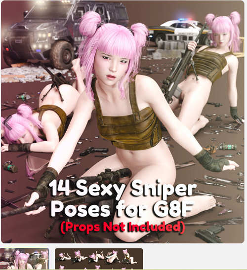 14 Sexy Sniper Poses G8F for Army Weapons 01