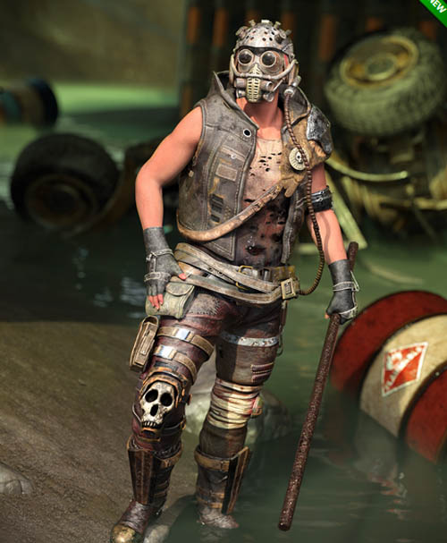 XI Wasteland Militant Outfit for Genesis 9