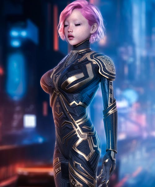 Futuristic Suit Outfit for Genesis 9
