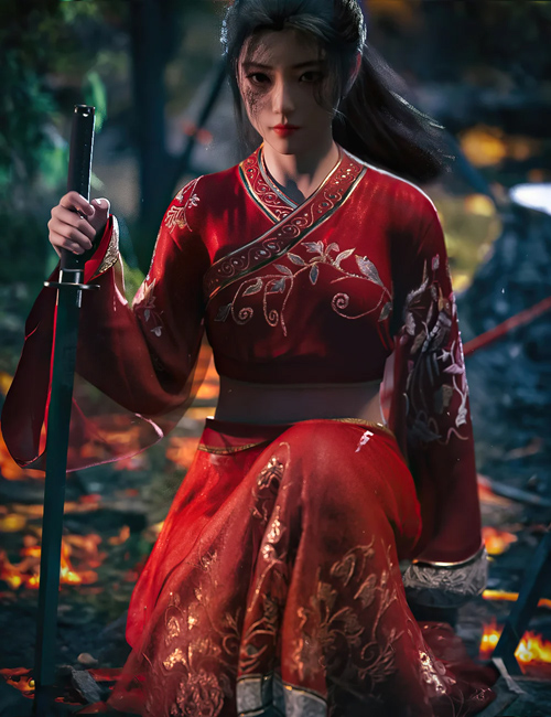 dForce CL Hanfu Suit for Genesis 9