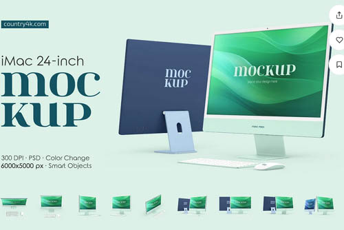 iMac 24-inch Mockup Set
