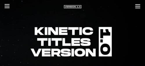 Videohive - Kinetic Titles 2.0 | After Effects - 49176917