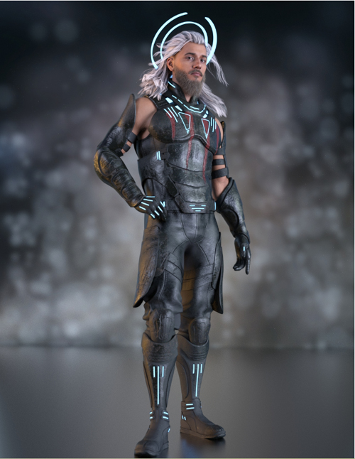 Sci-Fi God Armor Outfit for Genesis 9