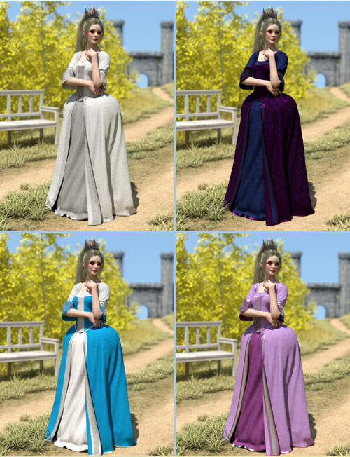 Fairytale Texture Styles for dForce Gown of Fantasy 4