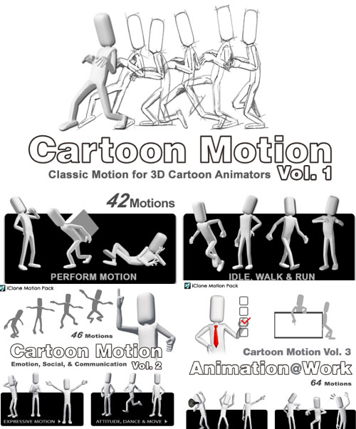 Reallusion Cartoon Motion Vol 1-2-3