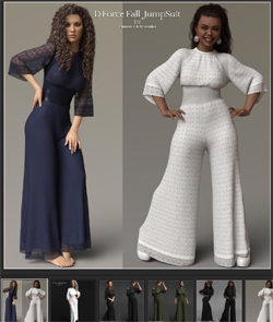 D-Force Fall JumpSuit for Genesis 8 and 9 Females