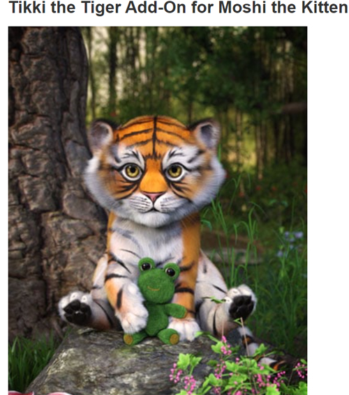 Tikki the Tiger Add-On for Moshi the Kitten