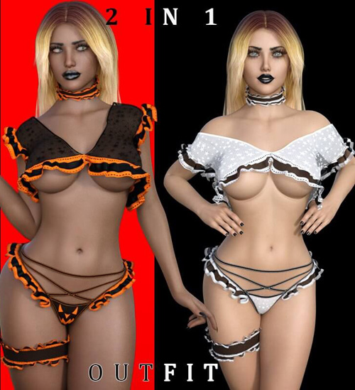 2 in 1 Halloween Outfit G8F/G8.1F