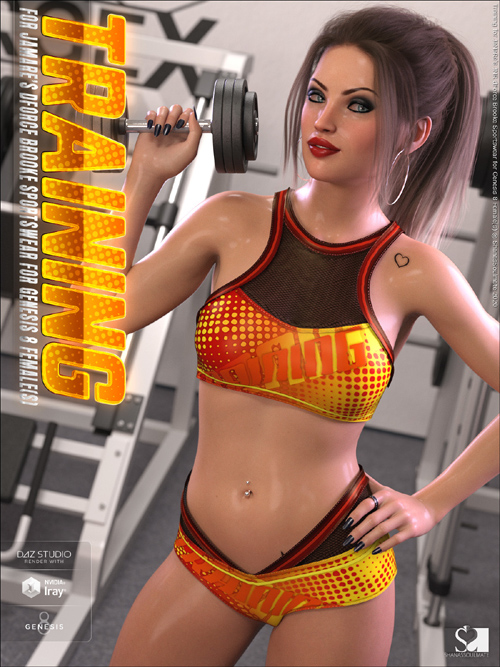 Training for JMR dForce Brooke Sportswear for Genesis 8 Female(s)