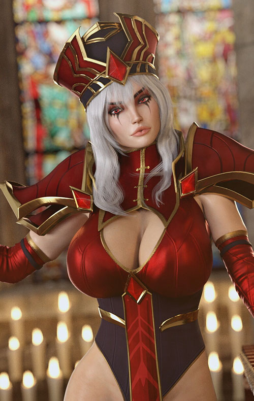 Scarlet Inquisitor for Genesis 8 Female