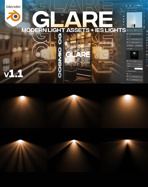Glare - Modern Light Asset + Ies Light