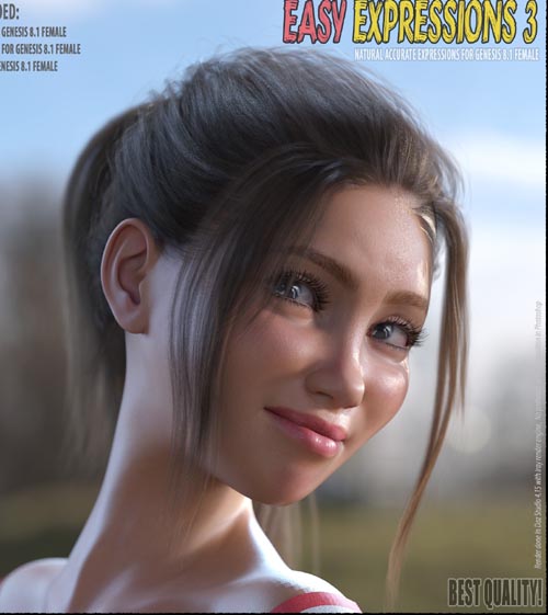 Easy Expressions 3 for Genesis 8.1 Female