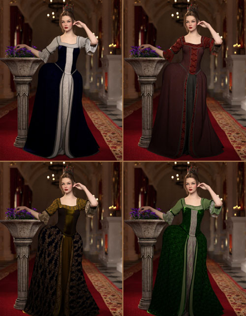 Gothic Texture Styles for dForce Gown of Fantasy 4