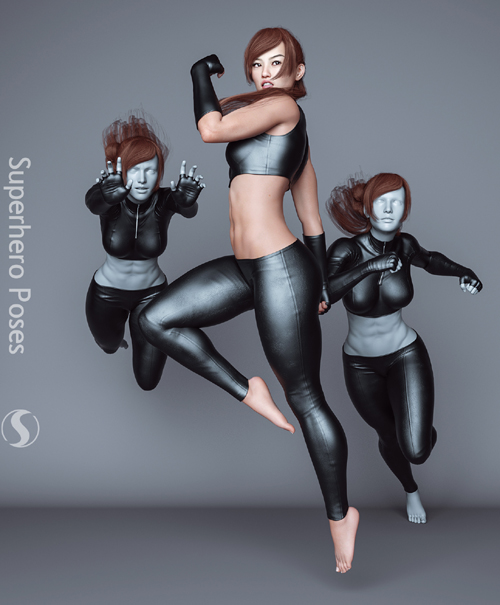 Superhero Poses & Expressions G8F