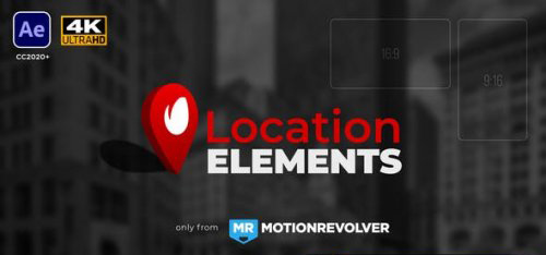 Videohive - Map Pin Location Elements - 49656100