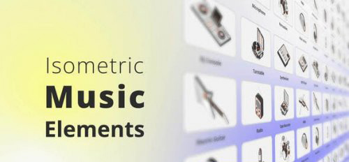 Videohive - Isometric Music Elements - 49626565