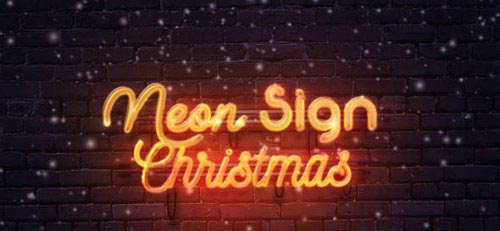 Videohive - Neon Sign Christmas - 49700281