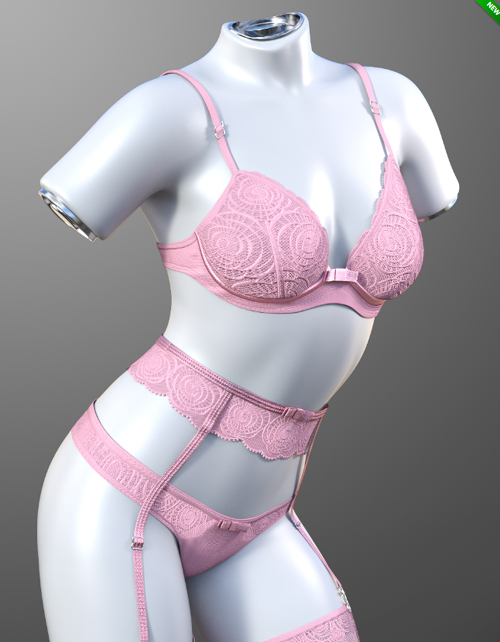 X-Fashion Roses and Bows Lingerie for Genesis 9