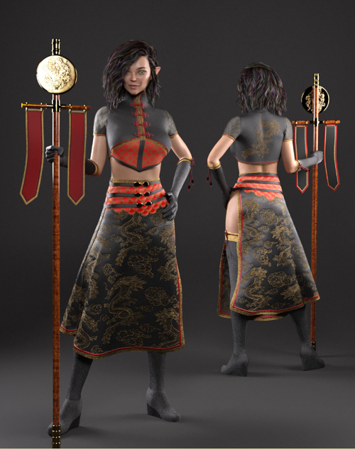 dForce Delicata Mage Outfit for Genesis 8 and 8.1 Females