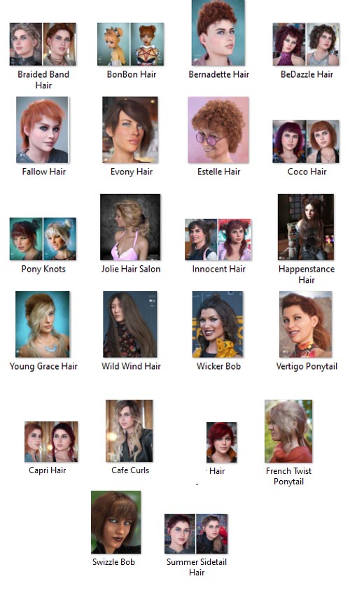 Goldtassel's Hairstyles (Converted) for Genesis 9**FIXED**