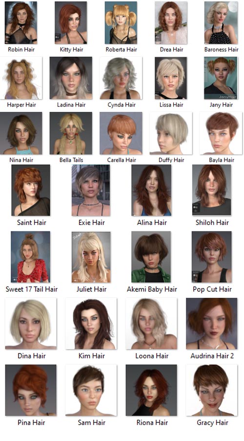 SWAM's Hairstyles (Converted) for Genesis 9**FIXED**