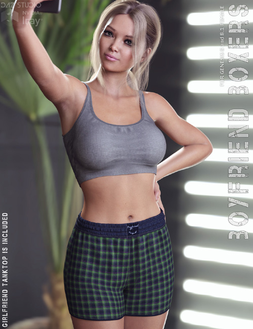 dForce Boyfriend Boxers for Genesis 8 and 8.1 Female