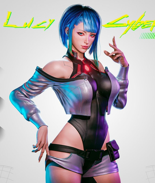 Lucy Cyberpunk Edgerunner - Game Ready 3D model - UE4 Low-poly 3D model