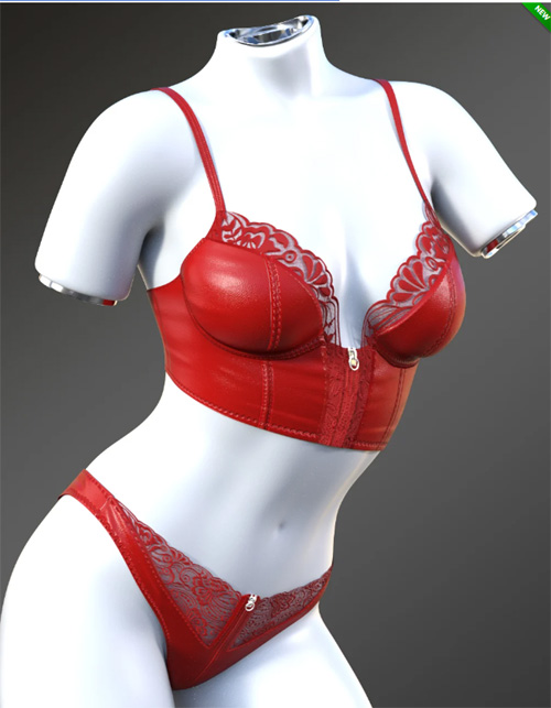 X Fashion Zip Front Lingerie for Genesis 9