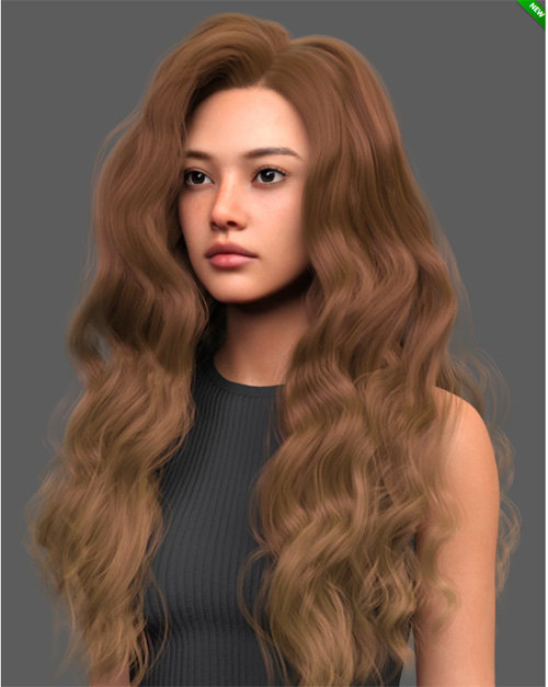 dForce PS Cintia Hair for Genesis 9