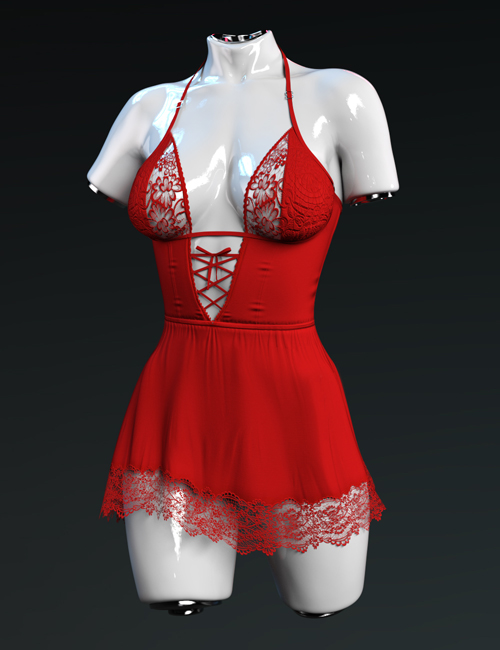 dForce X-Fashion V Neck Babydoll for Genesis 9