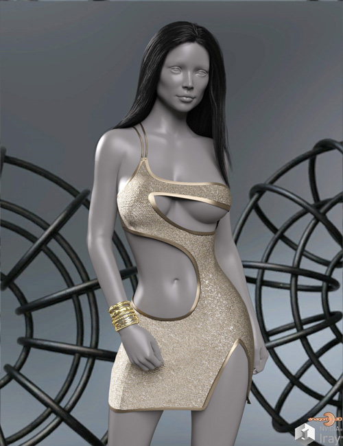 VERSUS - Exnem dForce Cocktail Dress F for Genesis 8 Female