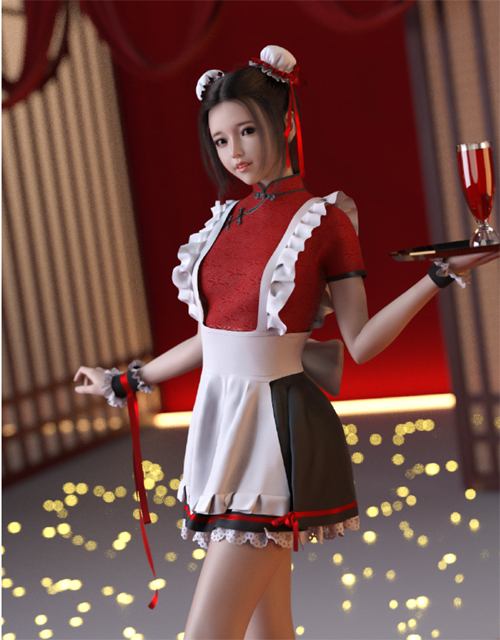 dForce MKTG Buns Maid Outfit for Genesis 8.1 and 9
