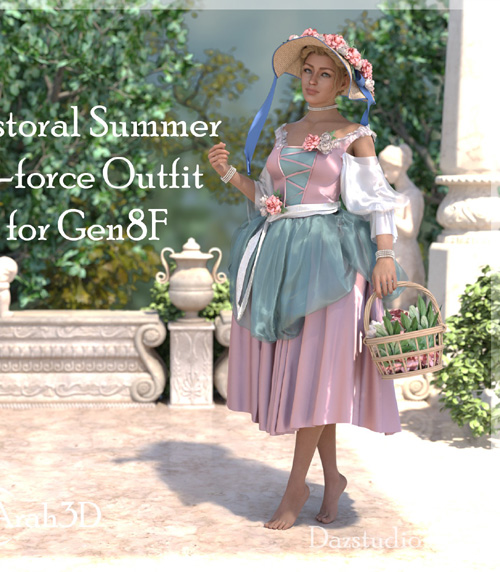 Arah3D Pastoral Summer D-force Outfit for G8F