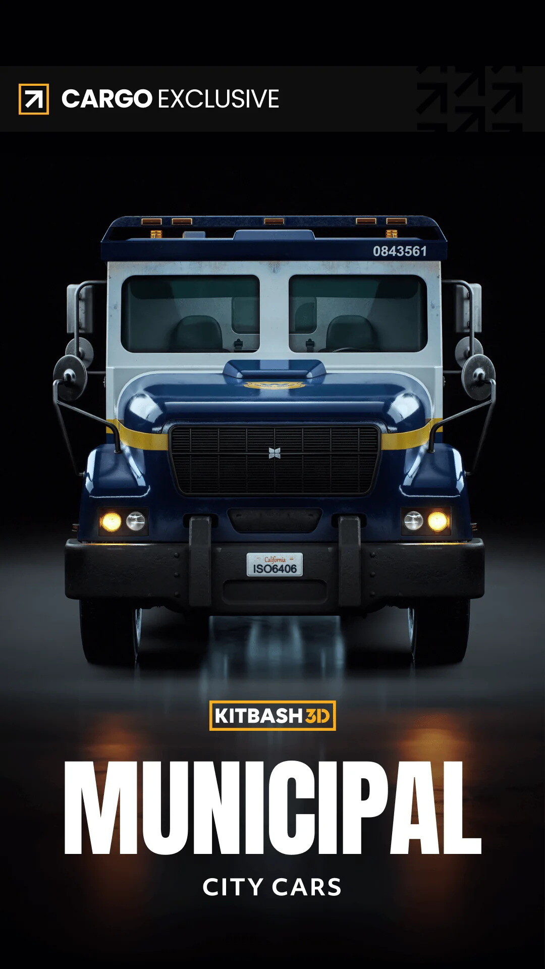 Kitbash3D City Cars Municipal (Blender 4K)