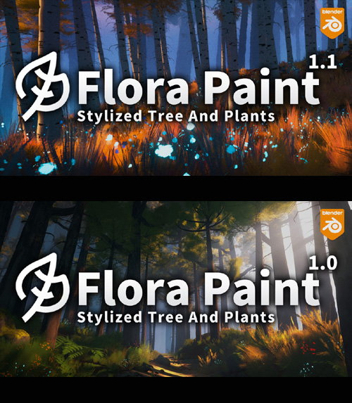 Stylized Trees And Plants Tree Library Flora Paint