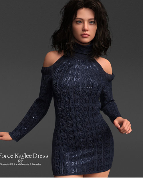 D-Force Kaylee Dress for Genesis 8 and 9 Females