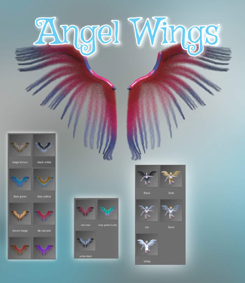 Angel -Wings Bundle for Genesis 8 Female