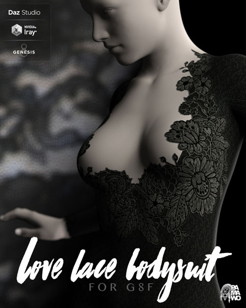 Lace Love Bodysuit For Genesis 8 Female